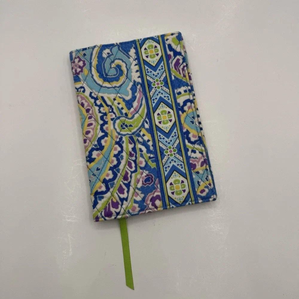 Vera Bradley Capri Blue Paperback Book / Bible Cover - Retired Pattern - HTF